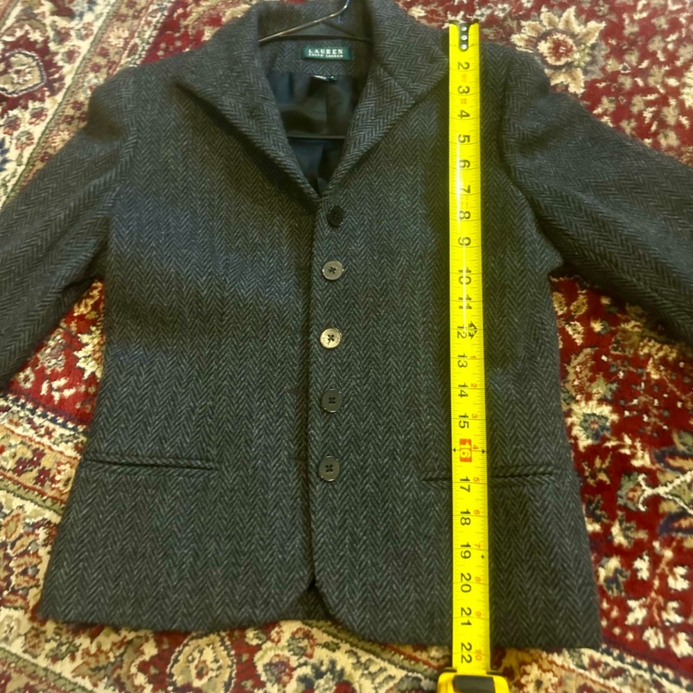 Ralph Lauren Charcoal Herringbone Blazer - Picture 5 of 6